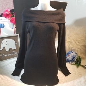 WORTHINGTON Off Shoulder Black Sweatshirt WOMEN'S